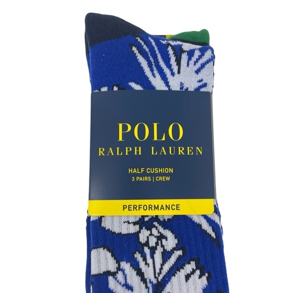 Polo Ralph Lauren Mens size XL shoe size 12-17 performance crew socks 3 pair New - Picture 10 of 16